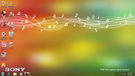 Background Screen Sony Music Windows 7 Themes Source