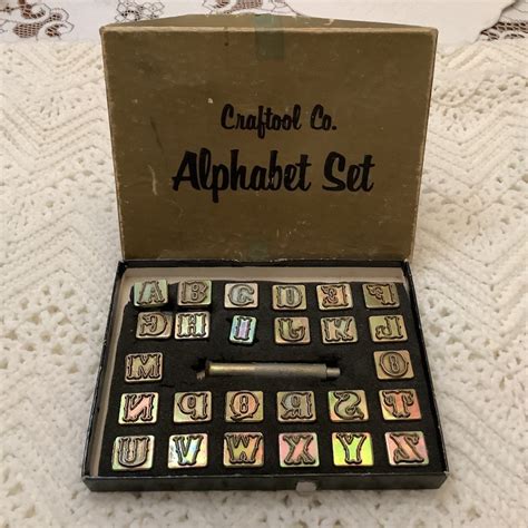 Craftool Co Alphabet Set 8131 34 Western Style Letters Vintage