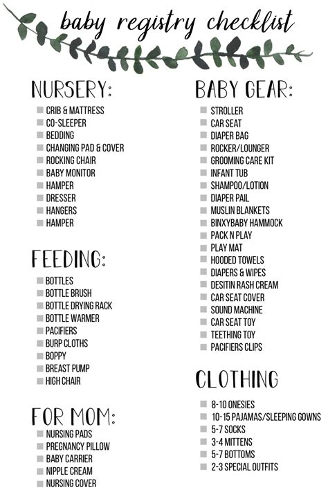 Baby Registry Checklist And Must Have Items Baby Registration Baby