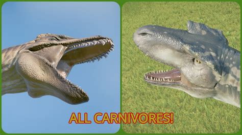 Jurassic World Evolution All Carnivores Released Youtube