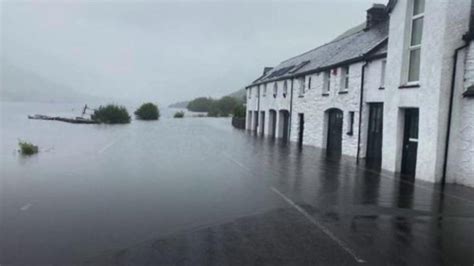 Wales Flooding Historic Hotel Suffers After Heavy Rain Bbc News