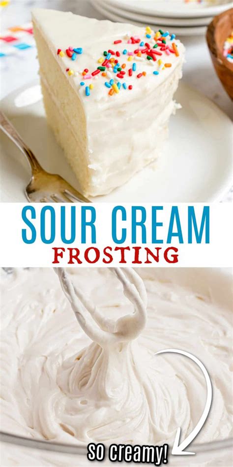 Creamy And Tangy Sour Cream Frosting