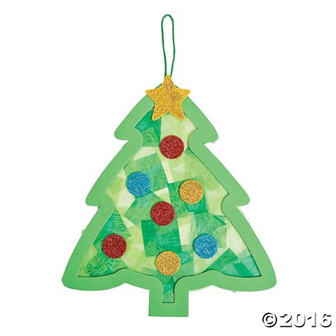 Tissue Paper Christmas Tree Craft Kit 12pk Party Supplies