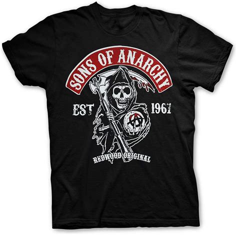 100 Oficial Sons Of Anarchy Camiseta Con Logo Samcro Soa T Shirt