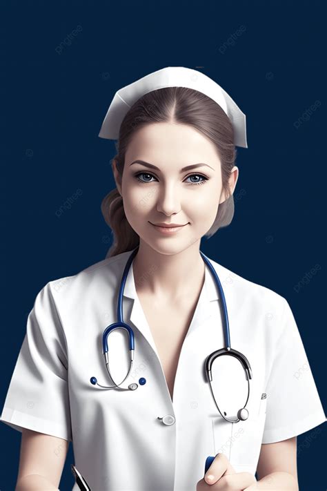 Beautiful Woman Nurse In White Shirt Beautiful Woman Nurse Beautiful
