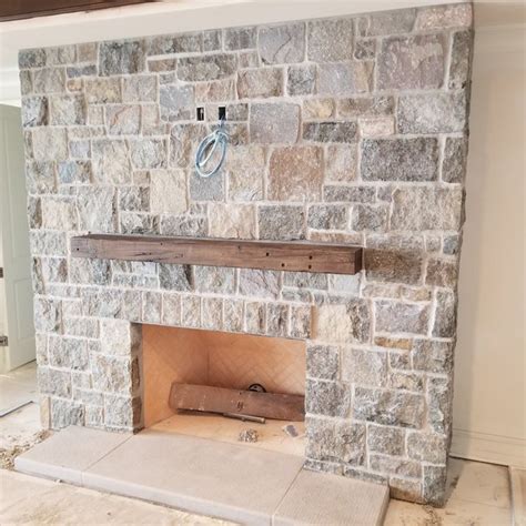 Magrahearth Rustic Barn Wood Concrete Mantel Fireplace Stone And Patio