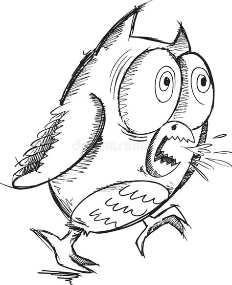 Insane Crazy Owl Vector Stock Vector Image 44376249