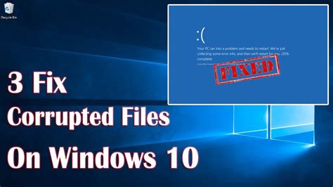 Fix Corrupted Files On Windows 10 2022 Tutorial 3 Fix How To Youtube