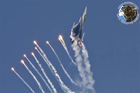 Flares Flares Flares The Baf F 16 Solo Display During The Rome