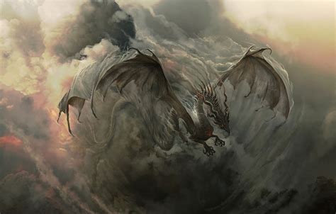 Wallpaper The Sky Dragon Smoke Fantasy Dragon Art Art Fiction