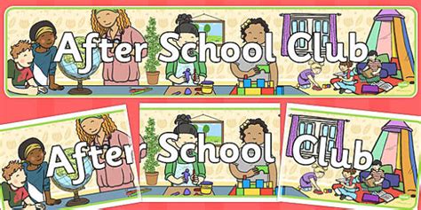 👉 After School Club Display Banner Teacher Made