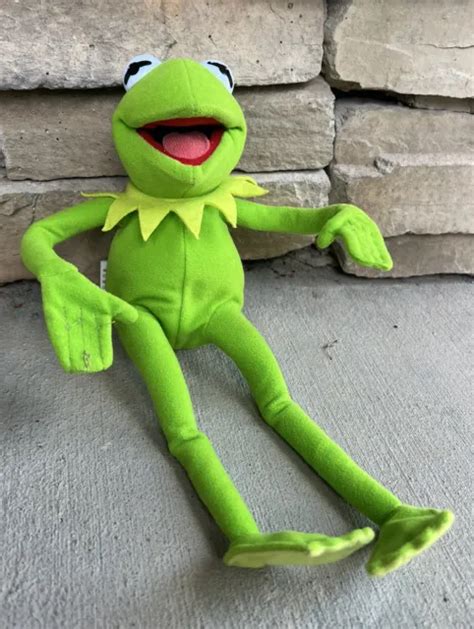 Vintage 10 Kermit The Frog Jim Hensons Muppets Plush Poseable Sitting