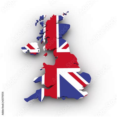 Landkarte Von England Großbritannien Mit Flagge Kaufen Sie Diese