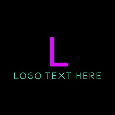 Purple Neon Lettermark Logo Brandcrowd Logo Maker Brandcrowd