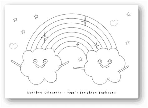 Printable Rainbow Coloring Pages For Kids - Mum's Creative Cupboard