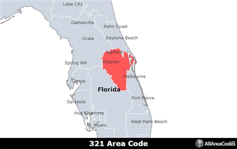 321 Area Code Map Florida
