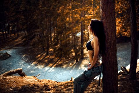 fondos de pantalla luz de sol bosque mujeres al aire libre mujer modelo profundidad de