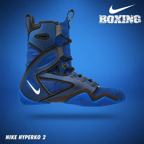 Nike Hyperko 2 Boxschuhe Profi Trainingmatch Boxstiefel Blau Ebay