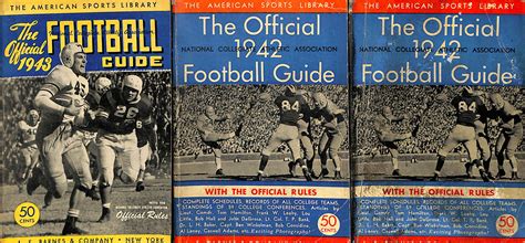 Lot Detail Lot Of 16 Vintage Football Guides And Record Books C 1940s