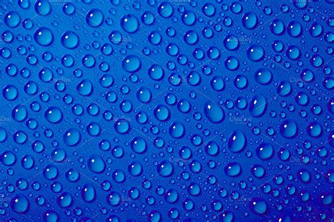 Water drops on the blue background | High-Quality Nature Stock Photos ...