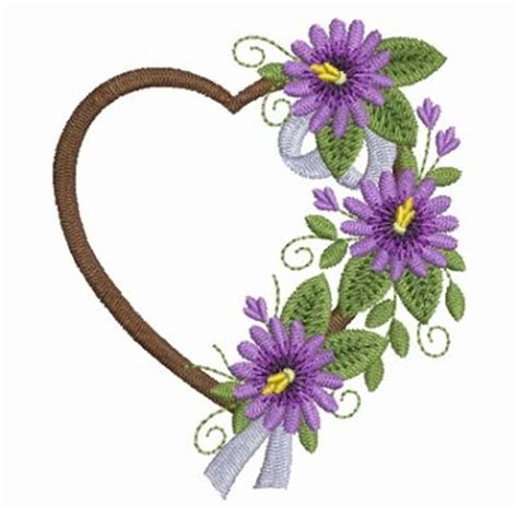 Flower Heart Embroidery Designs Machine Embroidery Designs At