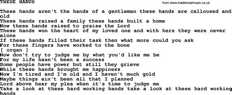 Johnny Cash Song These Hands Lyrics