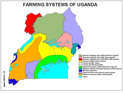 Map Of Uganda Showing The Different Climatic Regions