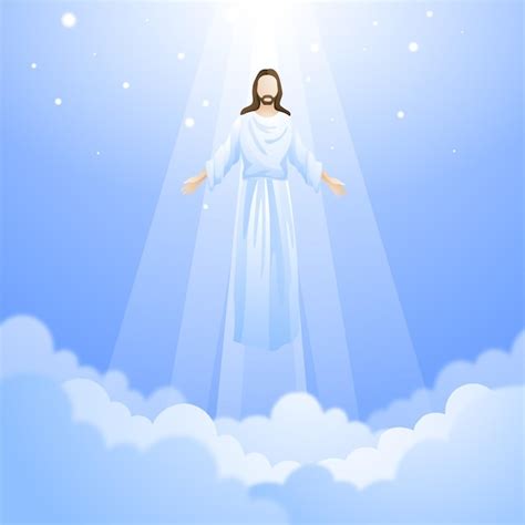 Día De La Ascensión Resurrección De Jesús Vector Gratis