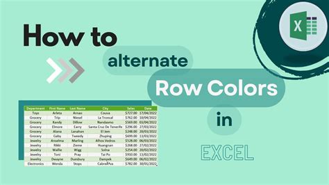 How To Alternate Row Colors In Excel Youtube