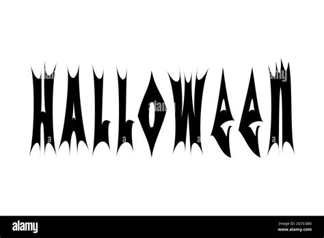 Black Halloween Lettering Spider Web Shape Template For The Holiday
