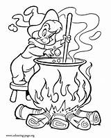 Coloring Pages Cauldron Halloween Popular Witch sketch template