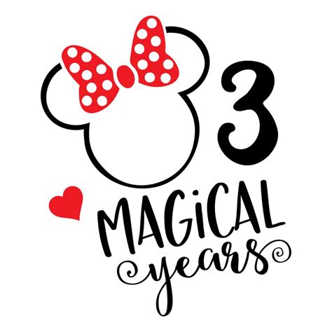3rd Birthday Minnie Mouse Disney Svg Files