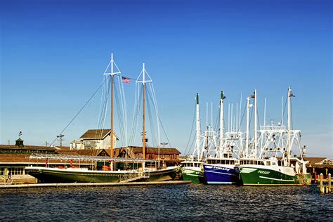 Fishing Boats In Cape May Harbor Photograph By Carolyn Derstine Fine