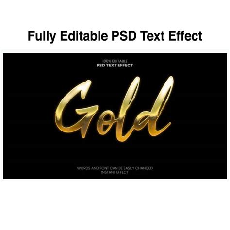 Gold Text Effect Psd Photoshop File Graphics To Grab