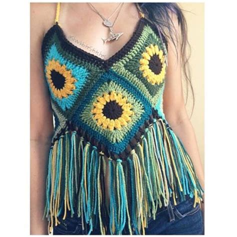 How To Crochet A Granny Square Crop Top In Any Size | Granny square