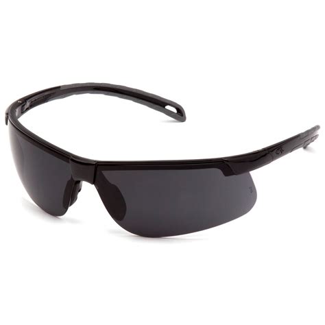 ever lite safety glasses black frame with dark gray anti fog lenses primus electronics