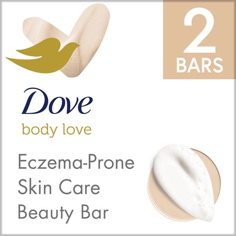 Dove Body Love Beauty Bar Soap Eczema Prone Skin Care With Colloidal