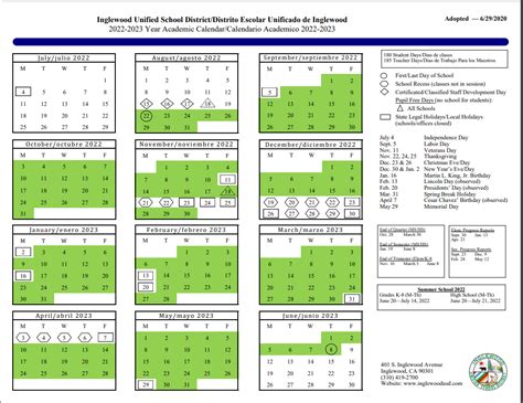 School Calendars About Us Inglewood Unified School District