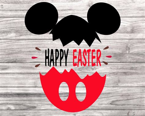 Mickey Easter Egg Disney Easter Happy Easter Easter Svg Etsy