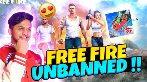 Finally Free Fire Unbanned Garena Freefire 🔥 Youtube