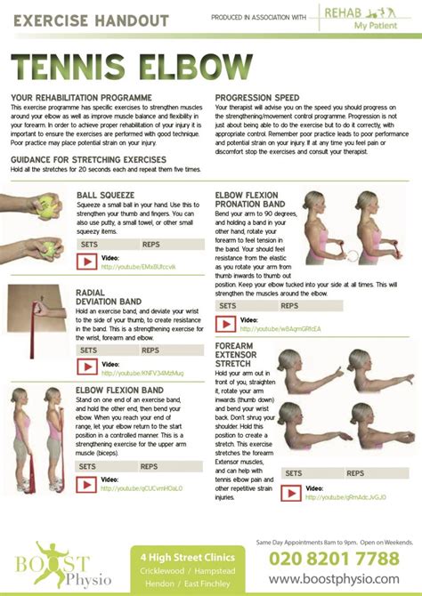 Tennis Elbow Exercise Handout Tennis Elbow Exercise Handout Boost