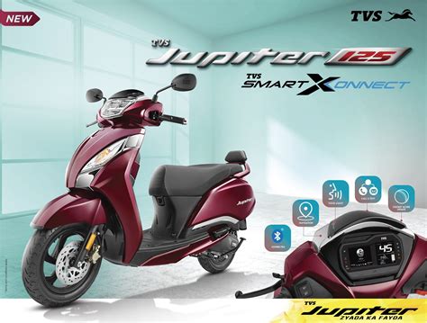 TVS Jupiter 125 With SmartXonnect Bluetooth Connectivity Launched At Rs