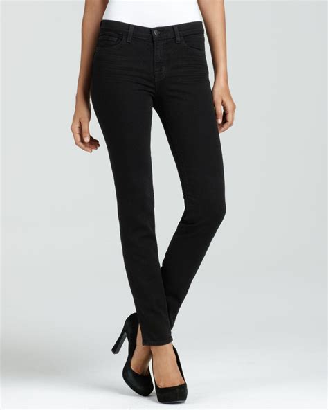 J Brand Mid Rise Skinny Jeans In Shadow In Black Lyst