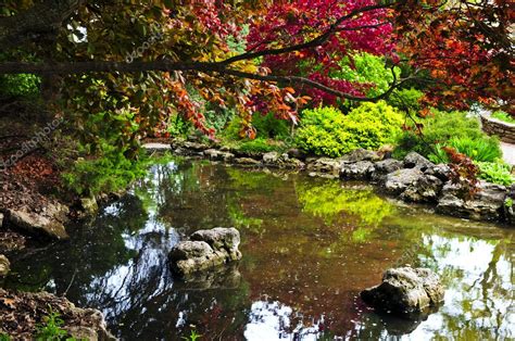 Zen Garden Pond Pond In Zen Garden — Stock Photo © Elenathewise 4566599
