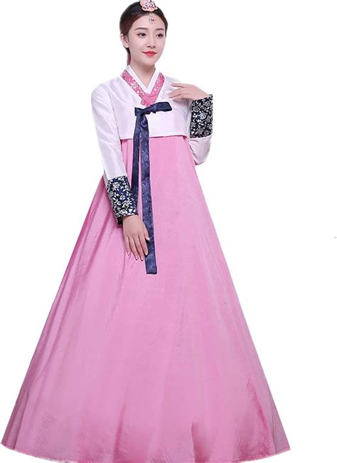 Buy Xinfu Women Korean Traditional Long Sleeve Hanboks Dancing Dress Cosplay Costume Online At