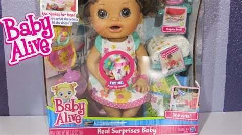 Baby Alive Real Surprises Baby Doll Unboxing Feeding And Changing