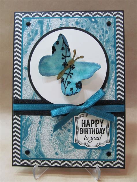 Savvy Handmade Cards Enamel Butterfly Birthday Card