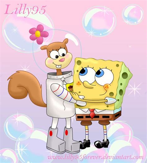 Spandy Spongebob And Sandy Spongebob Faces Cartoon Wallpaper