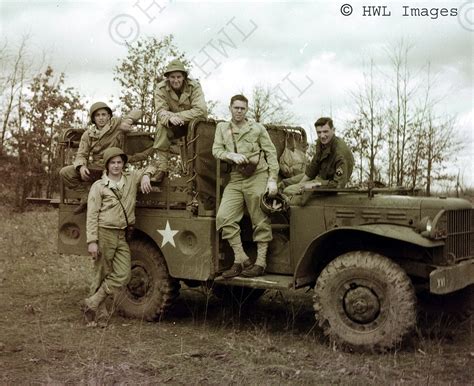 World War Ii In Color Soldiers Of The Us 734th Field Artillery