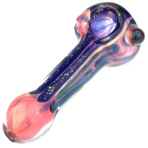 Fumed Purple Galaxy Glass Spoon Pipe Weed Bowls Free Shipping